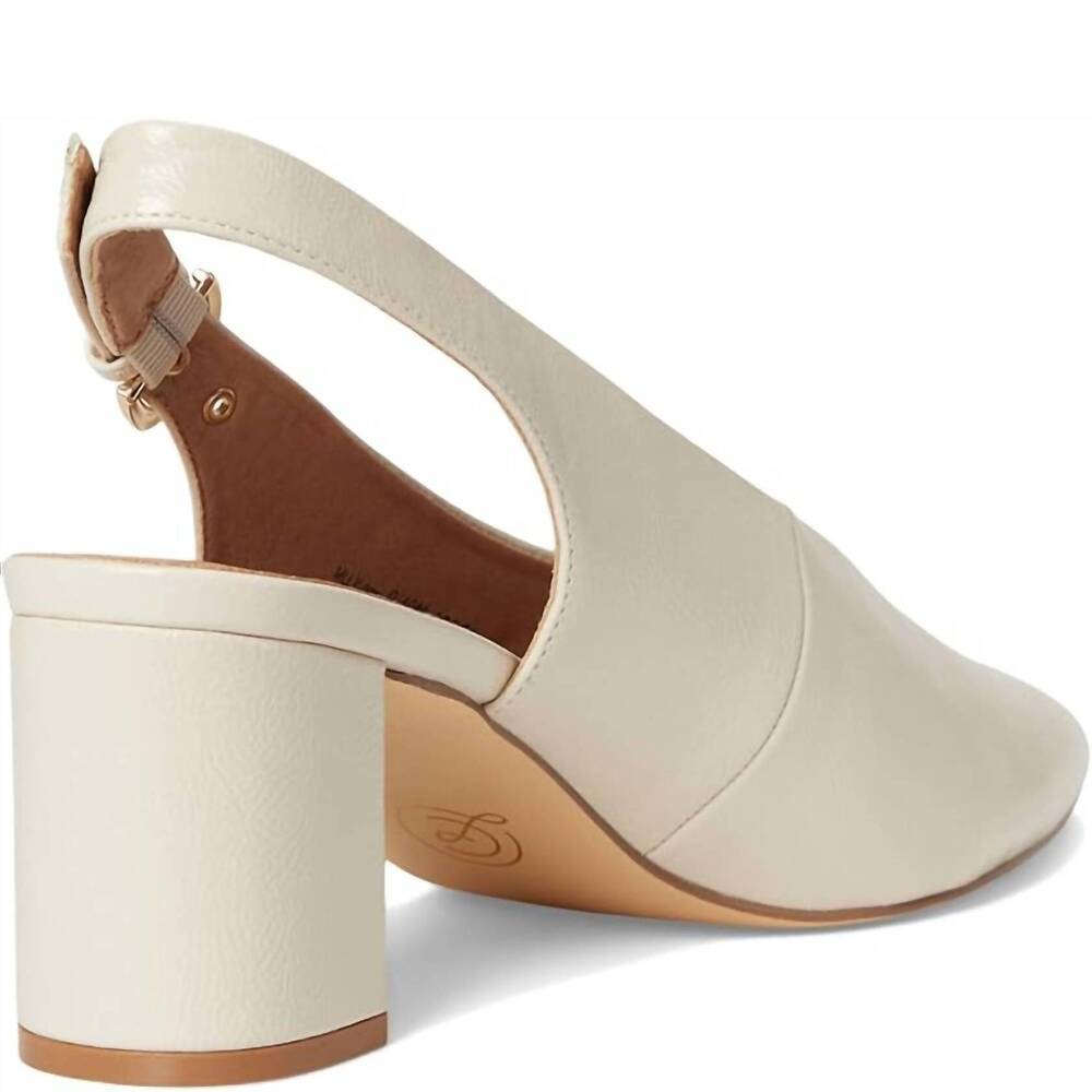 NEW CHINESE LAUNDRY women's menny patent sling back heels in cream - Picture 6 of 6